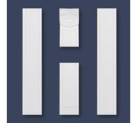 MARBET DESIGN Pilaster, polistirolo bianco - pilastro mediterraneo stucco decorativo da parete, pilastro, decorazione da parete storica per interni, set completo: base, albero e capitello (PL-03)