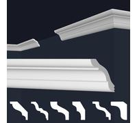 Marbet, listelli da soffitto in polistirene XPS, modanature in stucco di alta qualità, leggeri e robusti, dal design moderno (confezione risparmio da 30 metri, E-41, 40x40 mm), listello per parete