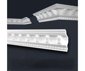 Marbet Soffitto Modanature Bianco - Pacchetto Risparmio di Styrofoam EPS - Stucco Modanature Fantasia, Design Tradizionale - 30 Metri B-23 - Profilo in Polistirolo ad Angolo e a Parete