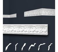Marbet soffitto modanature bianco pacchetto risparmio di styrofoam EPS - stucco modanature fantasia, nel design tradizionale - (30 metri B-10) modanature angolari in stucco modanature per pareti