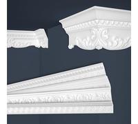 Marbet soffitto modanature bianco pacchetto risparmio di styrofoam EPS - stucco modanature fantasia, nel design tradizionale - (30 metri B-36) profilo in stucco profilo decorativo profilo d'angolo