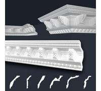 Marbet soffitto modanature bianco pacchetto risparmio di styrofoam EPS - stucco modanature fantasia, nel design tradizionale - (20 metri B-22) modanature angolari in stucco modanature per pareti