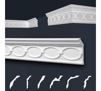Marbet soffitto modanature bianco pacchetto risparmio di styrofoam EPS - stucco modanature fantasia, nel design tradizionale - (30 metri B-31) Modanature in polistirolo, profili decorativi in stucco