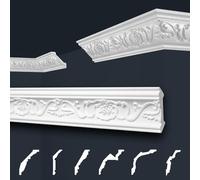 Marbet soffitto modanature bianco pacchetto risparmio di styrofoam EPS - stucco modanature fantasia, nel design tradizionale - (20 metri B-06) Styrofoam modanatura parete modanatura