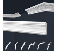 Marbet soffitto modanature bianco pacchetto risparmio di styrofoam EPS - stucco modanature fantasia, nel design tradizionale - (20 metri B-03) Modanature per angoli in stucco, modanature angolari
