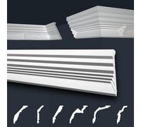 Marbet soffitto modanature bianco pacchetto risparmio di styrofoam EPS - stucco modanature fantasia, nel design tradizionale - (20 metri B-38) styrofoam modanature profili decorativi stucco