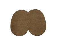 Marbet Toppe Termoadesive Marrone Noce Scamosciate 17 x 11cm Ovale Toppa camoscio