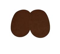 Marbet Toppe Toppa Termoadesive Marrone Chiaro Scamosciate 17 x 11cm Ovale Toppa Giacca