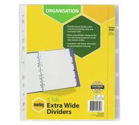 Marbig 5 schede Manila divisori extra larghi A4 bianco elegante qualità standard