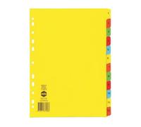 Marbig Manilla Bright Divisori A4 Linguette rinforzate in plastica Durevoli di l