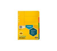 Marbig Manilla Bright Divisori A4 Linguette rinforzate in plastica Durevoli di l