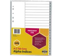 Marbig Tab dalla A alla Z Indici Alpha e divisori eleganti A4 Polipropilene resi