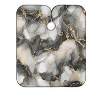 Marble Black Unisex Mantella Parrucchiere Con Chiusura A Gancio Mantella Taglio Capelli Antiaderente Mantellina Parrucchiere Per Uso Domestico Tagliare I Capelli Acconciatura 168X140Cm