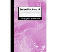 Marble Composition Notebook Wide Ruled 100 Sheets Purple: Perfect for School, Work, and Capturing your Everyday Thoughts! | 200 Pages | 7 x 10 | School Supplies