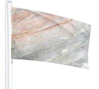 Marble Flag 3x5 FT Nature Light Marble Texture Stone Rock Floor Outdoor Flags Large Welcome Yard Banners Home Garden Yard Lawn Decor Grey