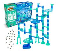 Marble Genius Marble Run Starter Set Giocattolo STEM per bambini dai 4 ai 12 anni - 130 pezzi completi (80 pezzi Marbulous traslucidi e 50 bigli