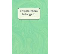 Marble Grid Notebook: Fresh Mint Look | 6 x 9 Inch | 100 Pages