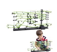 Marble Maze Game, Building Kit, 30,71 x 6,3 x 12,99 inch Kids Battery-Powered Educational Roller Coaster Race Toy, Learning Construction Set for Teens, Adulti Interactive Family, Game