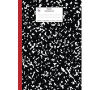Marble Notebook A4: Black and Red Spine College Ruled Journal: 13