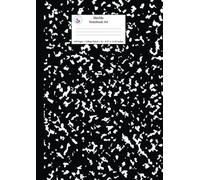Marble Notebook A4: Black Marble College Ruled Journal: 1