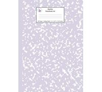 Marble Notebook A4: Lilac Purple College Ruled Journal: 2