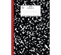 Marble Notebook A5: Black and Red Spine Marble Wide Ruled Journal: 2