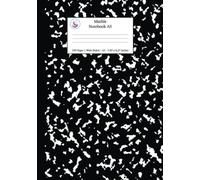 Marble Notebook A5: Black Marble Wide Ruled Journal: 1