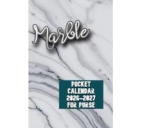 Marble Pocket Calendar 2026-2027 For Purse: 50 Pages, 4" x 6" Small Planner Contains 24 Months to Refill, Starting From January 1, 2026 Until December 31, 2027