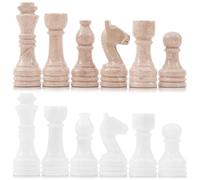 MARBLE RANGE Pezzi di scacchi in marmo Verona e bianco 8,9 cm pollici King Figure fatte a mano 32 figure di scacchi - Adatto per giochi a scacchi da 15-20 pollici - Giochi da tavolo