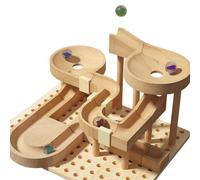 Marble Run Toy - Kit di di binari in legno, set di struttura a gravità educativa | Kit modello a montagne russe, unità di puzzle del labirinto interattivo utilizzato nel gioco per bambini, te