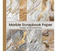 Marble Scrapbook Paper: Neutral and Gold Double Sided Decorative Sheets for Scrapbookig, Card Making, Junk Journals and More Papercraft Projects