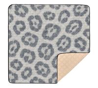 Marble_Stone Style Leopard Print Wallpaper Large Robusto Baby Gym & Activity Mat for Indoor Outdoor Impermeabile Baby Crawling Mat per Neonati, Neonati e Bambini, 127 x 127 cm