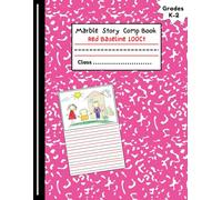marble story comp book red baseline 100ct: primary composition notebook k-2 with picture space , gift for boys,girls,kids, for school