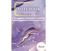 Marbled Rose Violet Notebook: Elegant Lined Journal with Gold Accents | 6 x 9 in | 122 Pages: Aesthetic Pastel Marble Design with Inspirational ... Daily Writing, Journaling, and Note-Taking