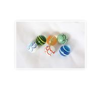 Marbles In Vetro Mix A Strisce 30 Mm 6-Pezzi