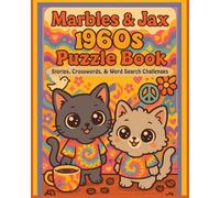 Marbles & Jax 1960s Puzzle Book: Stories, Crosswords, & Word Search Challenges with Easy to Read Print | 8.5x11 inches, 109 pages | Great for Vacations, Holidays, & Relaxation