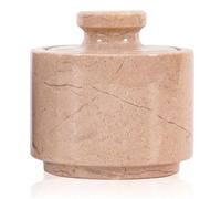 MARBLOUS KRAFTS Saliera in marmo con coperchio, 7,6 cm contenitore per sale | Contenitore per condimenti fatto a mano, Verona, ideale in cucina come zuccheriera, portaspezie e saliera