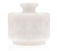 MARBLOUS KRAFTS Saliera in marmo con coperchio, 7,6 cm contenitore per sale | Contenitore per condimenti fatto a mano, bianco, ideale in cucina come zuccheriera, portaspezie e saliera