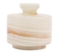 MARBLOUS KRAFTS Saliera in marmo con coperchio, 7,6 cm contenitore per sale | Contenitore per condimenti fatto a mano, Onice Bianco, ideale in cucina come zuccheriera, portaspezie e saliera