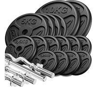 Marbo Sport Set di bilancieri rinforzati e Pesi Sottili 83 kg