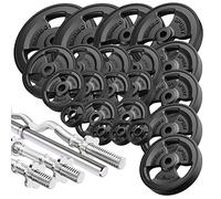 Marbo Sport Set di bilancieri rinforzati e Pesi Tripla in Gomma 172 kg