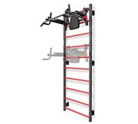 Marbo Sport - Set MHU1 - Spalliera per Montaggio a Parete 230x81 cm con Dip-Station Multifunzionale e Barra per trazioni - Palestra multifunzione, allenamento fitness e attrezzi palestra casa