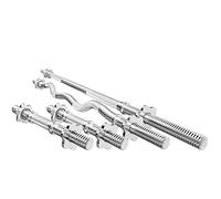 Marbo Sport Set MWG4 | Barra bilanciere 167 cm + barra curl 120 cm + 2 barre manubri 40 cm 30 mm