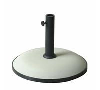 Marbueno Base Ombrellone Rotonda Cemento 50x37 cm 25KG Bianco Giardino, Pisci