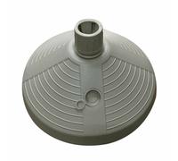 Marbueno Base Ombrellone Rotonda Plastica 38x38x14 cm 10L Bianco Giardino, Pi