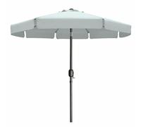 Marbueno Ombrellone Acciaio 8 Stecche D300 cm Poliestere Bianco Giardino 1048