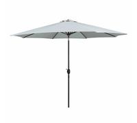 Marbueno Ombrellone Acciaio 8 Stecche D300 cm Poliestere Bianco Giardino Pisc