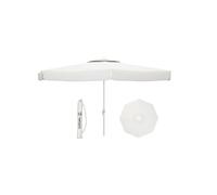 Marbueno Ombrellone Bianco Poliestere Alluminio Ø 300 cm