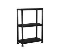 Marbueno Mensola 3 Ripiani Plastica Nera 61x31x91 cm Giardino 10536