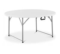Marbueno Tavolo Pieghevole Resina Bianco D.122x74 cm Catering, Spiaggia e Cam